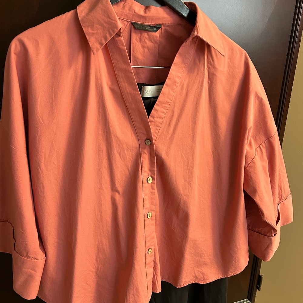 Button Front Blouse - Size Medium